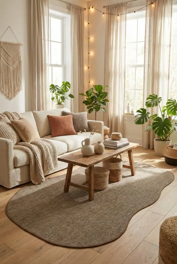 Canvas 3 Judy JD03 Kum Amorf Sisal Halı