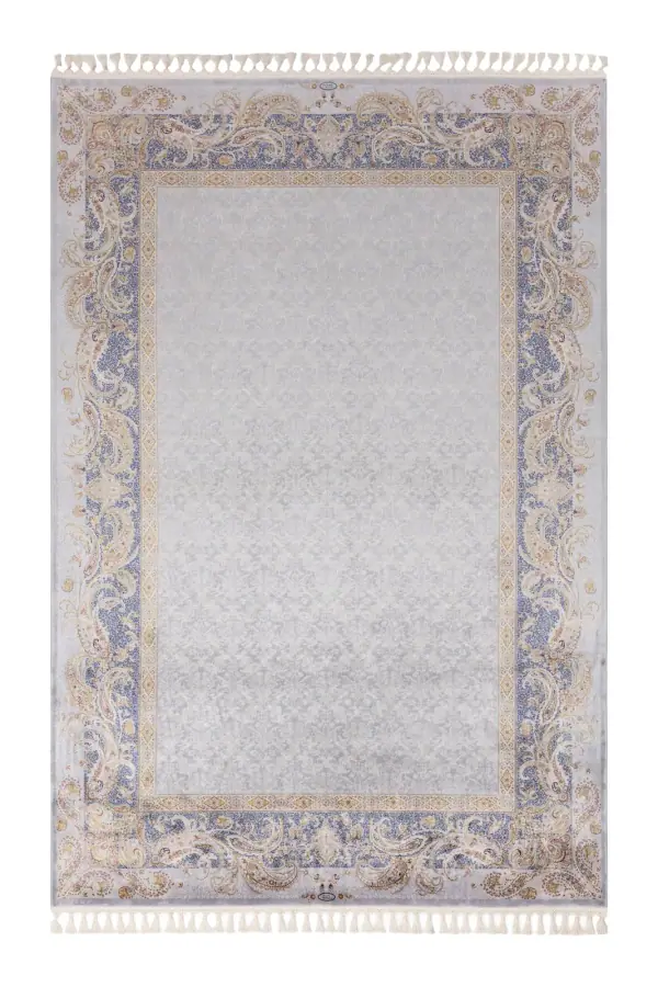 Kaftan Gri ve Krem Salon Halısı KF2311