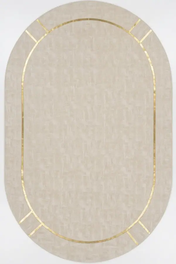 Rono Deri Oval Bej Gold