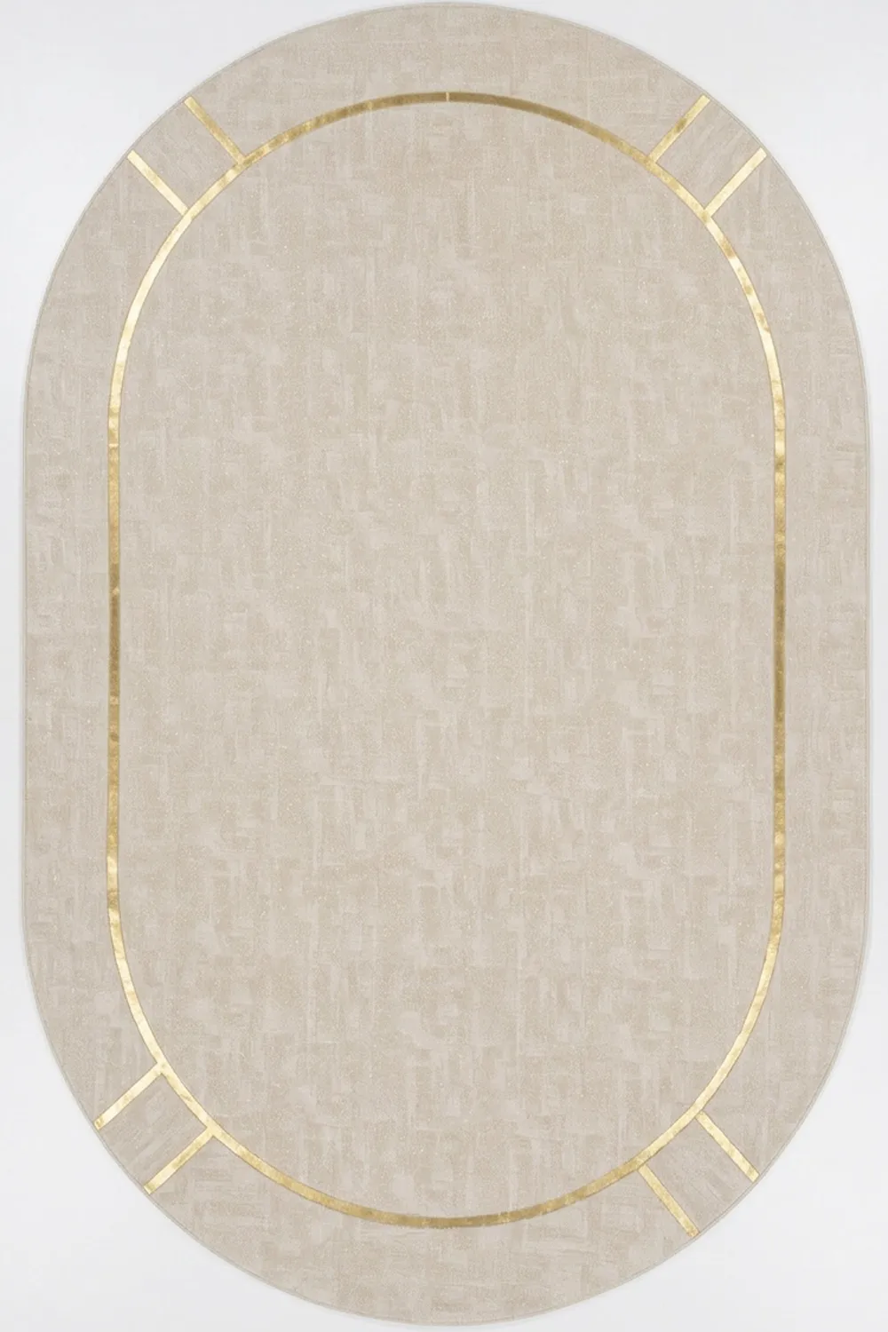 Rono Deri Oval Bej Gold - görsel 1