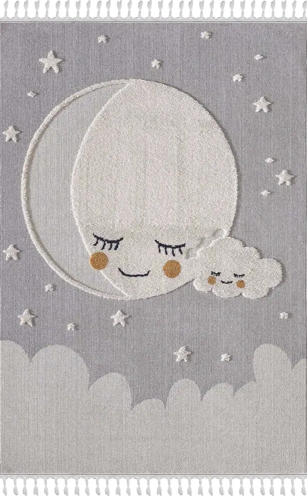 Cloudy Takma Saçaklı Bebek ve Çocuk Odası Halısı