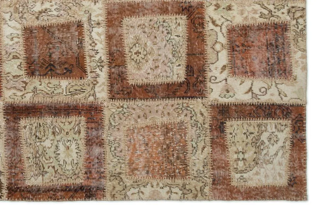 Apex Patchwork Halı Bej 21436 - görsel 5