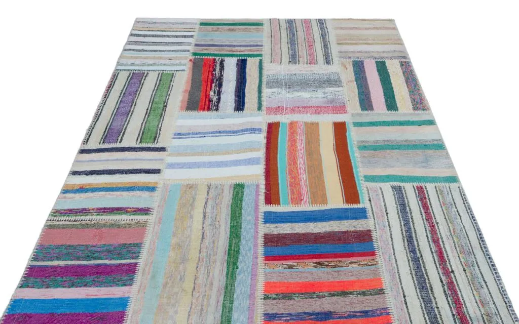 Apex Kilim Patchwork Unique Striped 25483 - görsel 3