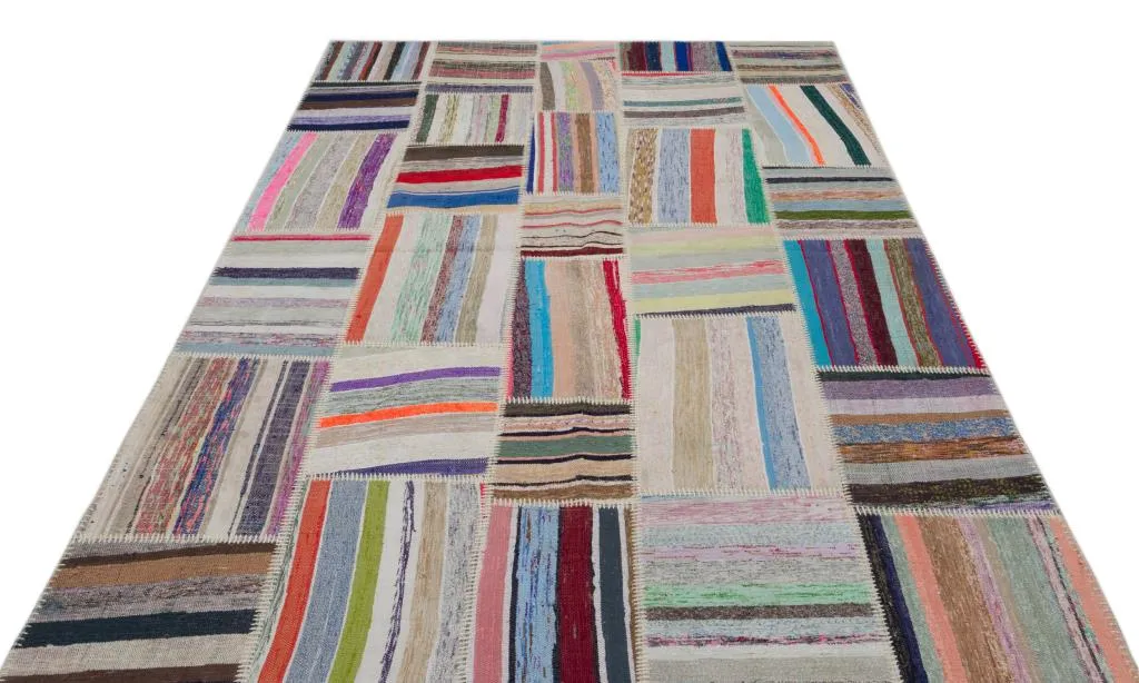 Apex Kilim Patchwork Unique Striped 22403 - görsel 3