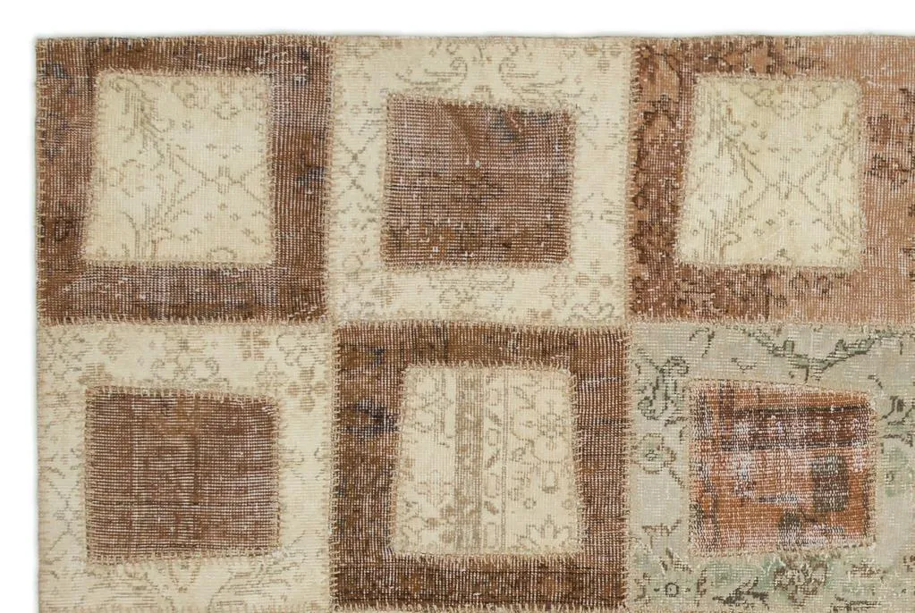 Apex Patchwork Halı Bej 21441 - görsel 4