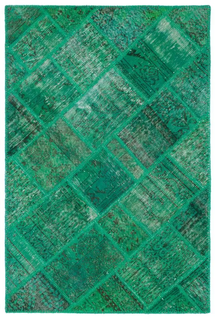 Apex Patchwork Halı Yeşil 22172 - görsel 1