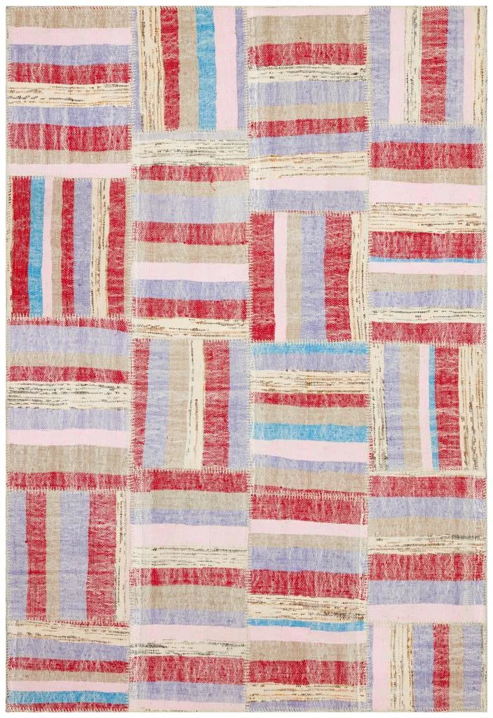 Apex Kilim Patchwork Unique Striped 36348 - görsel 1