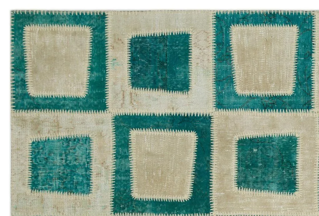 Apex Patchwork Halı Turkuaz 21788 - görsel 4