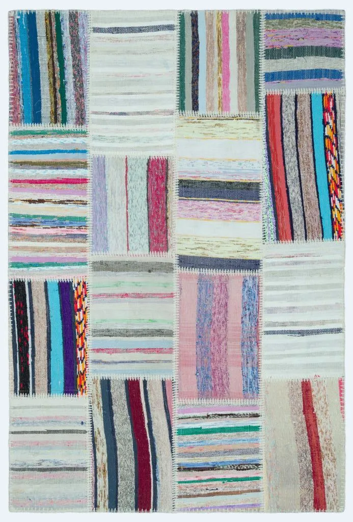 Apex Kilim Patchwork Unique Striped 25145 - görsel 1