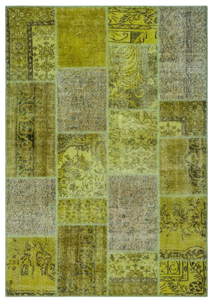 Apex Patchwork Halı Yeşil 26295 - görsel 1