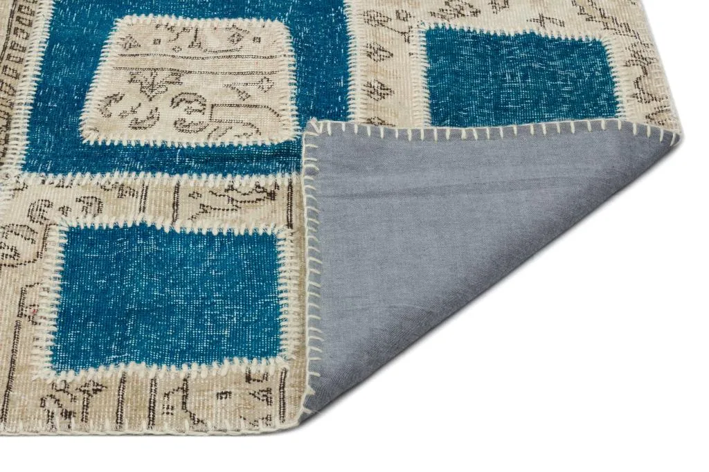 Apex Patchwork Halı Turkuaz 21346 - görsel 2