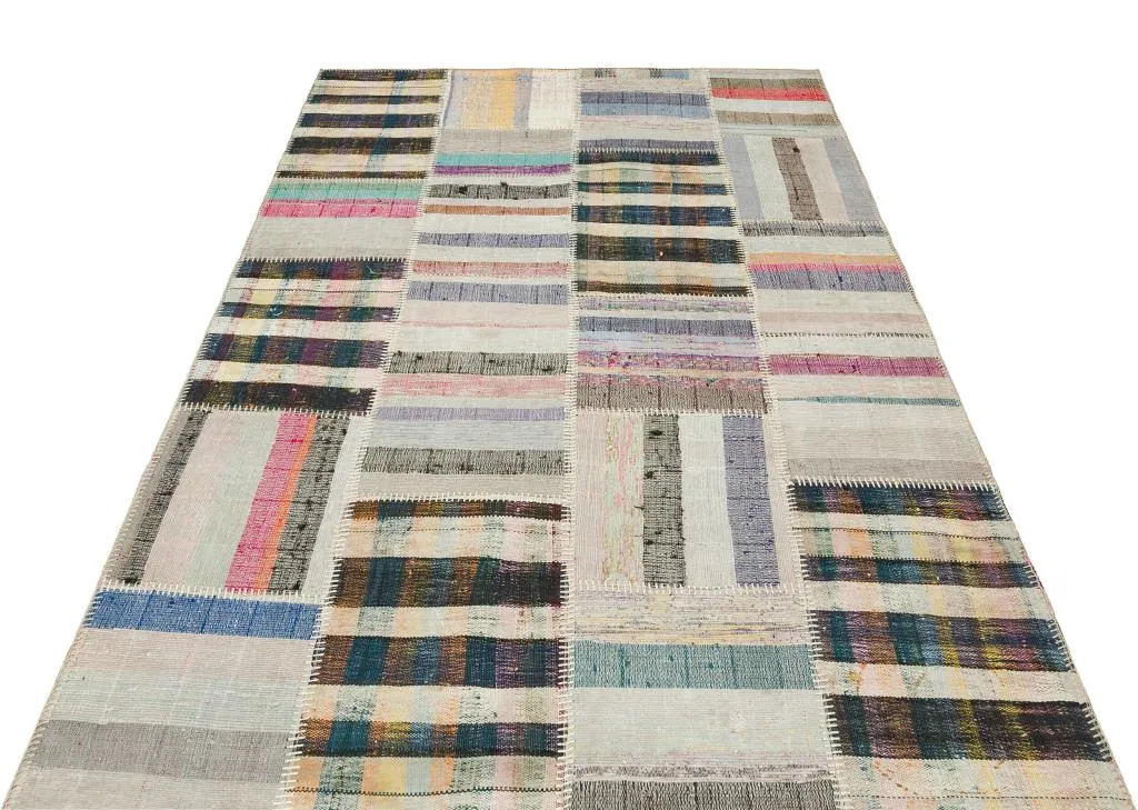 Apex Kilim Patchwork Unique Striped 36341 - görsel 3