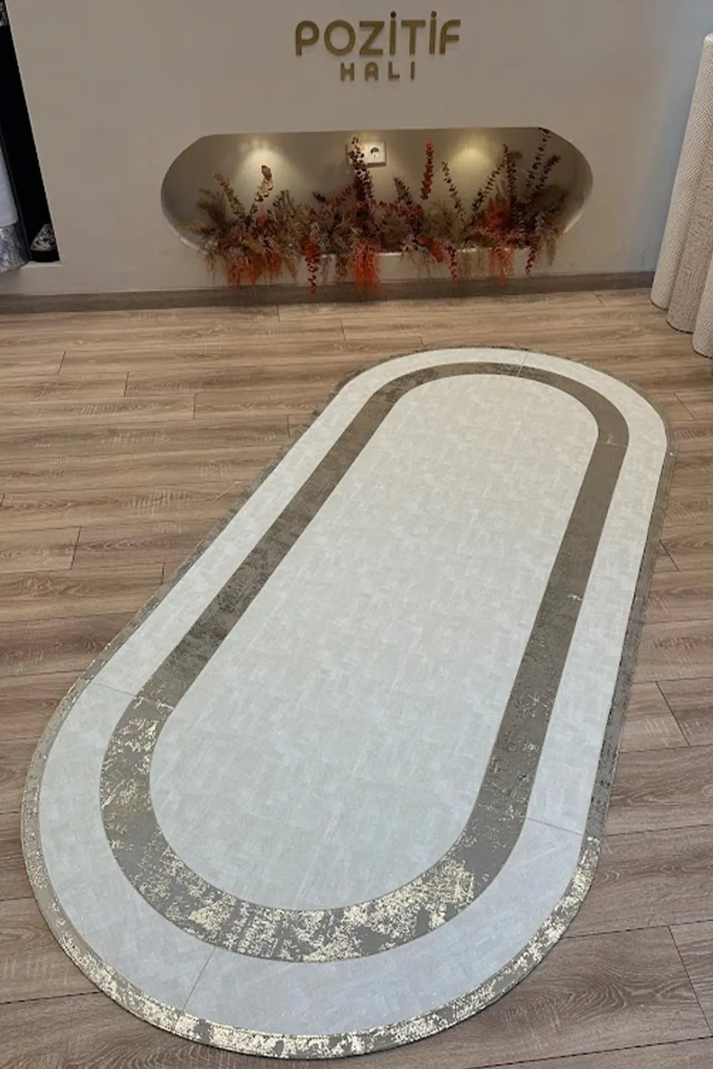 Rono Deri Oval Gri Gold - görsel 2