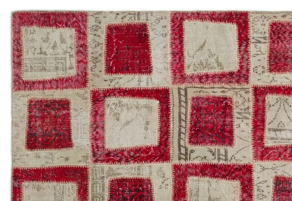 Apex Patchwork Halı Kırmızı 21041 - görsel 4