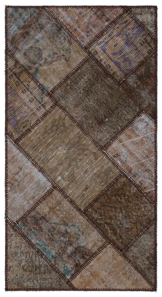 Apex Patchwork Halı Kahve 25880 - görsel 1