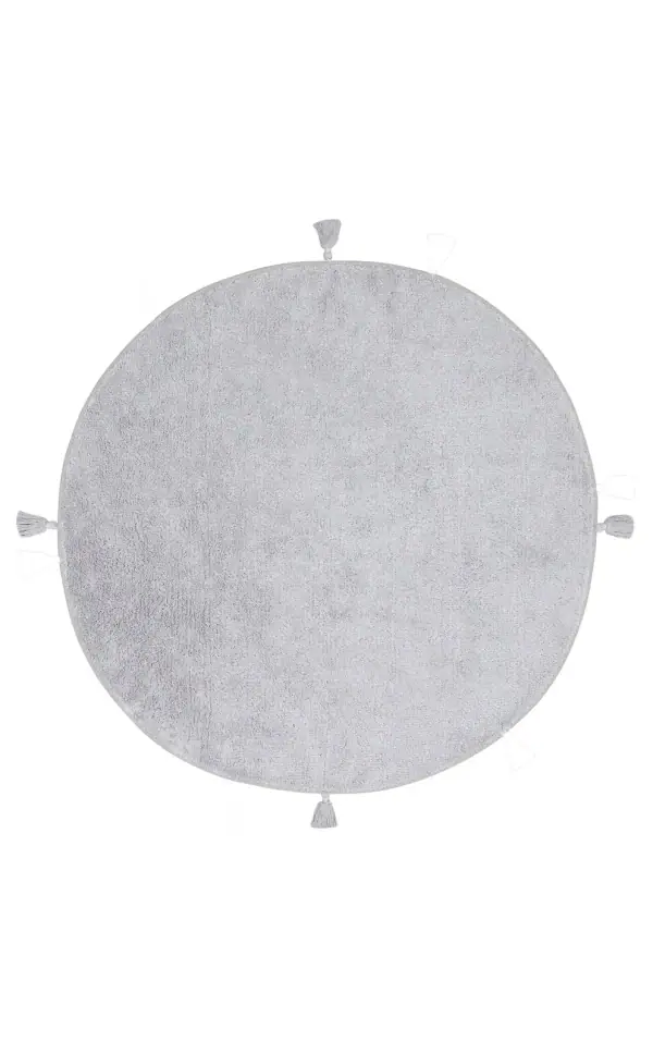 Eko Cotton Boon Plain Gri Yuvarlak