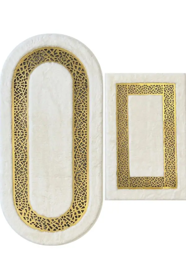 Şahmeran Tavşan Tüyü Oval Beyaz Gold