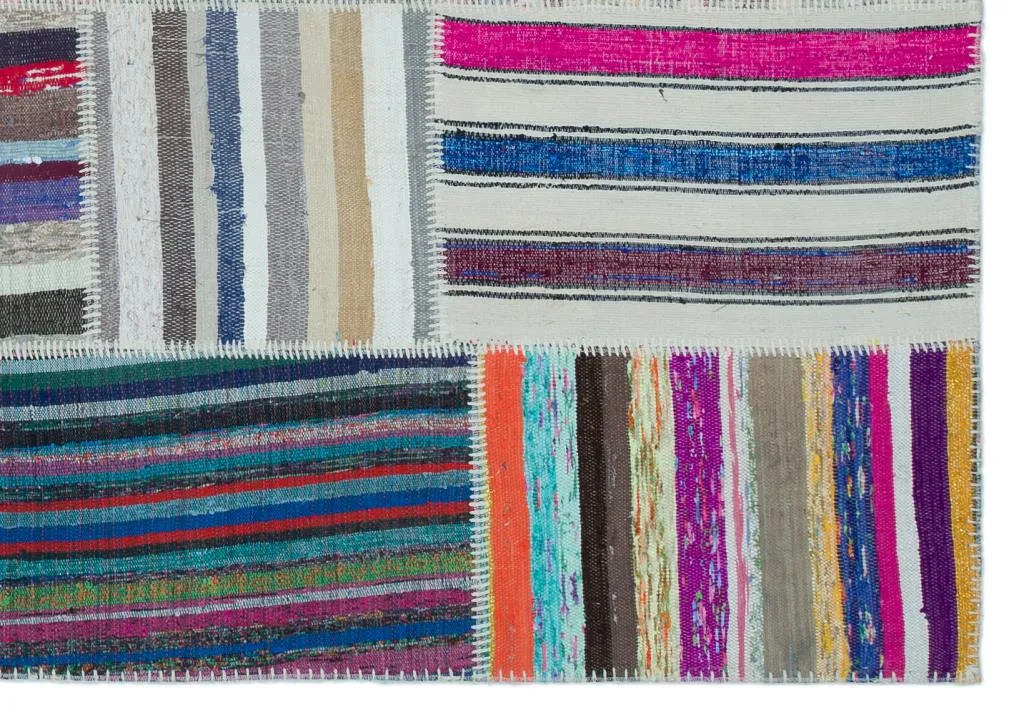 Apex Kilim Patchwork Unique Striped 25493 - görsel 4