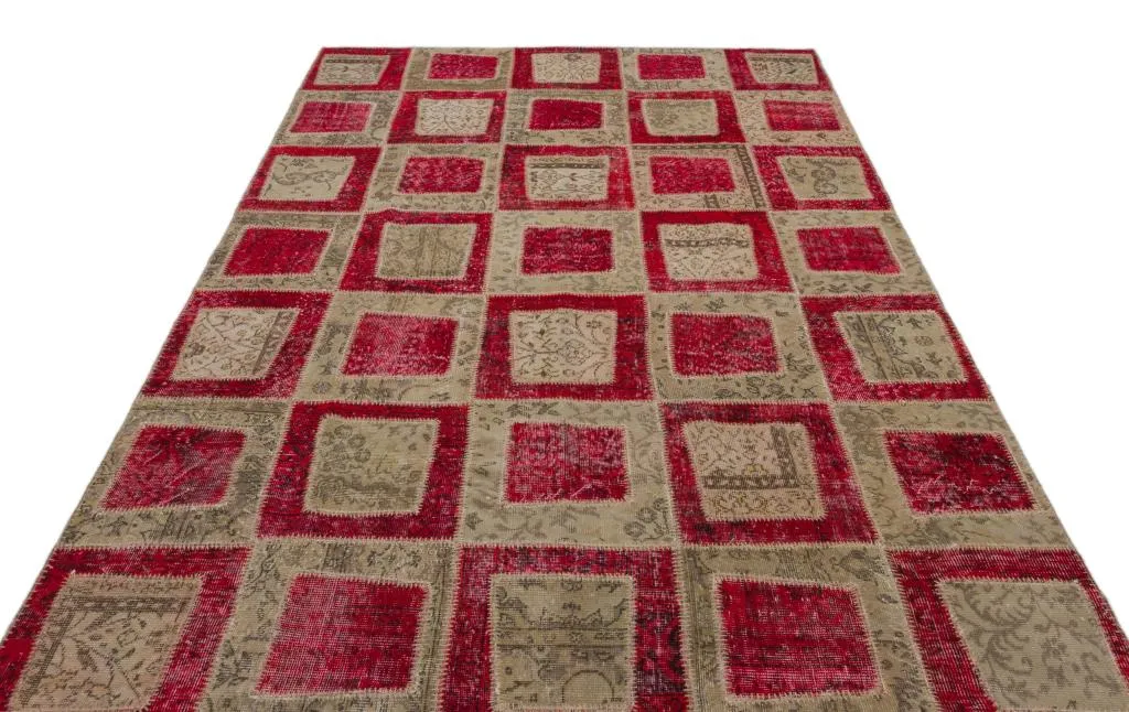Apex Patchwork Halı Kırmızı 21045 - görsel 3