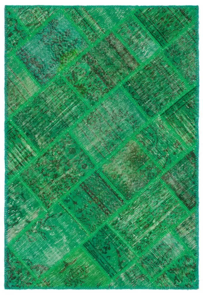 Apex Patchwork Halı Yeşil 22147 - görsel 1