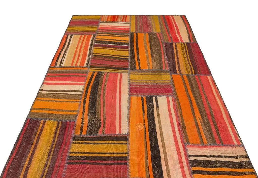 Apex Kilim Patchwork Unique Naturel 36368 - görsel 3