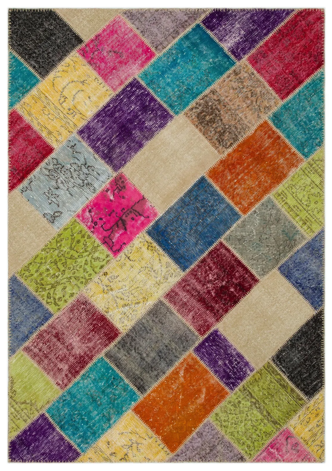 Apex Patchwork Unique Multi Naturel 22077 - görsel 1