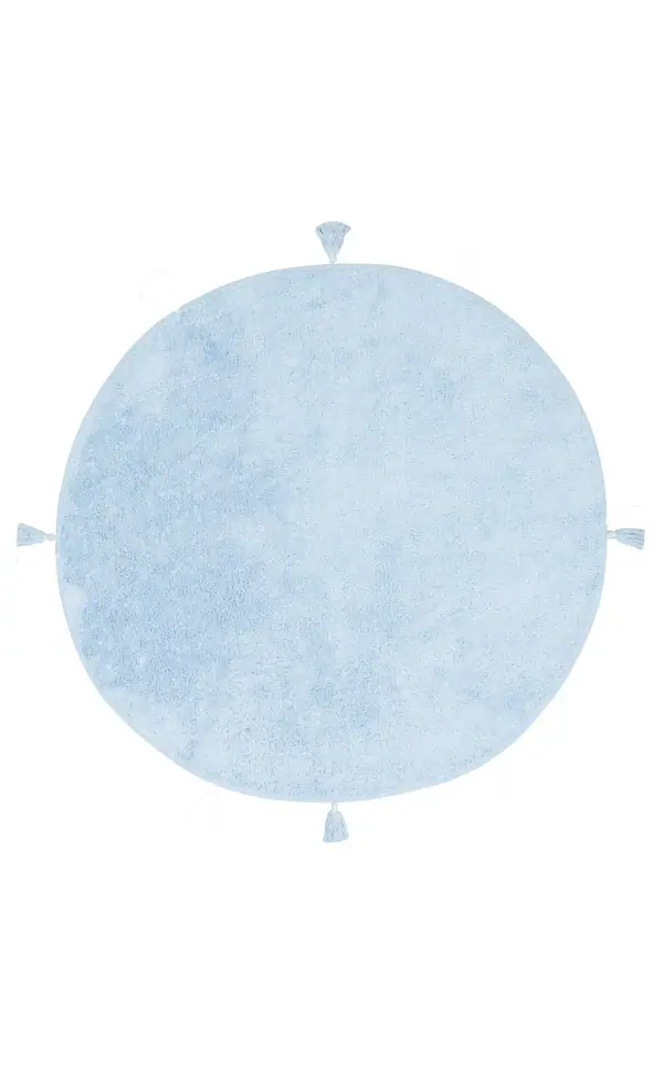 Eko Cotton Boon Plain Mavi Yuvarlak