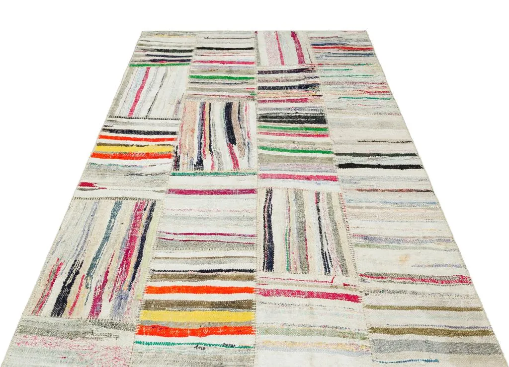 Apex Kilim Patchwork Unique Striped 36364 - görsel 3