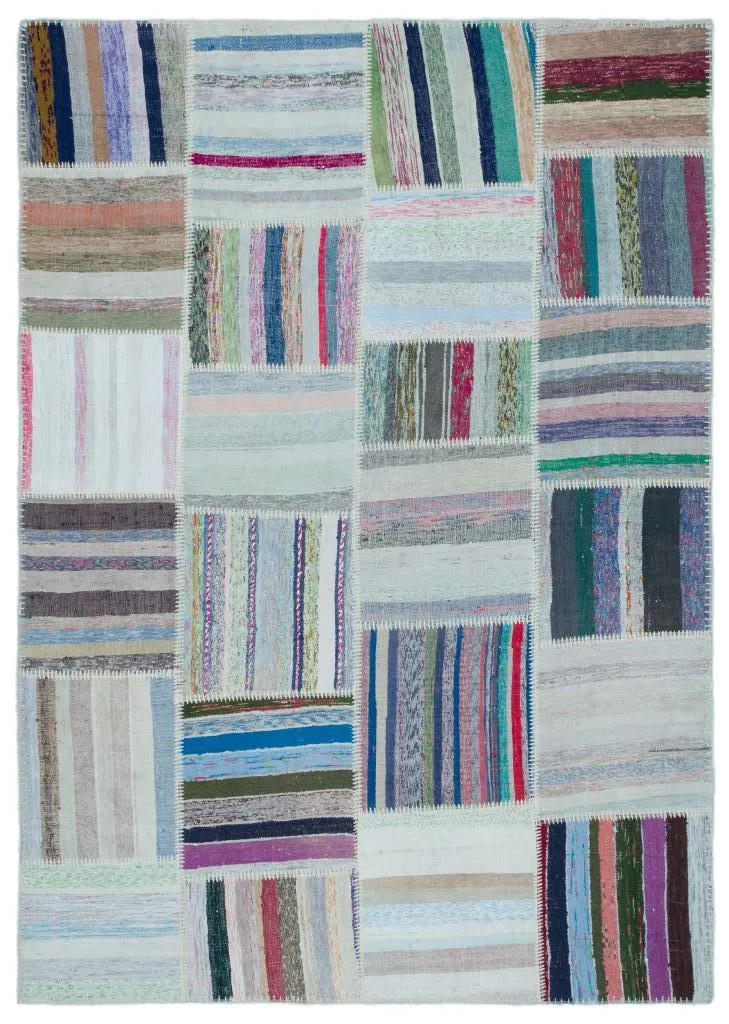 Apex Kilim Patchwork Unique Striped 22535 - görsel 1