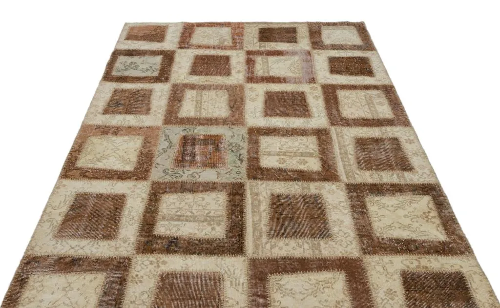 Apex Patchwork Halı Bej 21441 - görsel 3