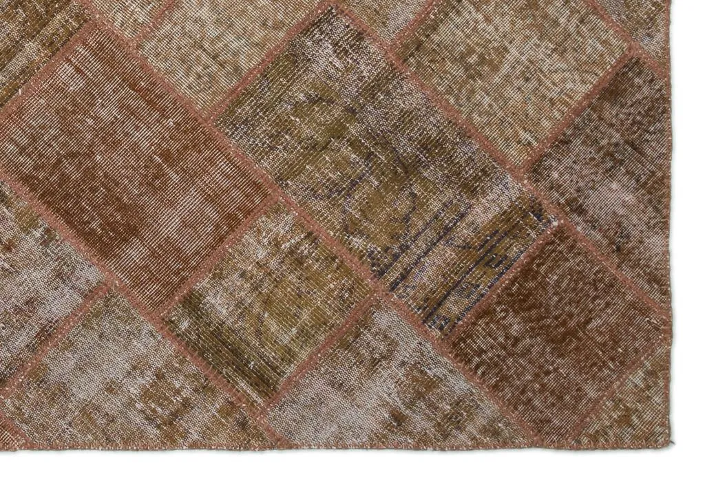 Apex Patchwork Halı Kahve 21006 - görsel 5