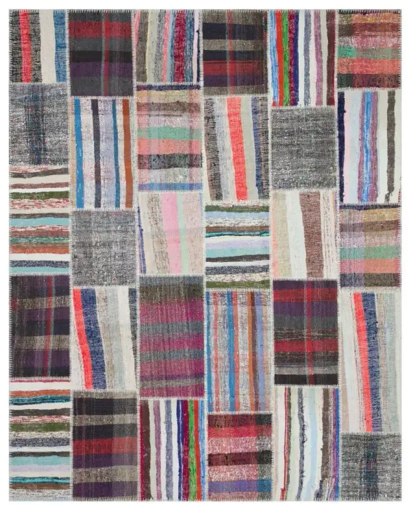 Apex Kilim Patchwork Unique Striped 29511