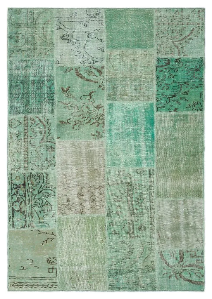 Apex Patchwork Halı Yeşil 20771 - görsel 1