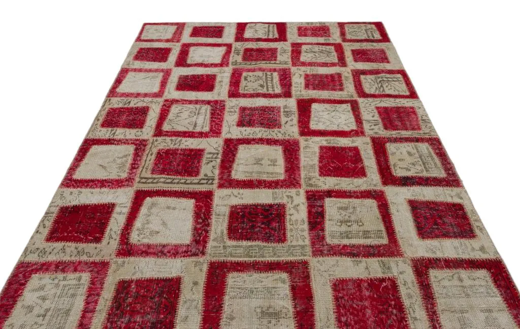 Apex Patchwork Halı Kırmızı 21041 - görsel 3