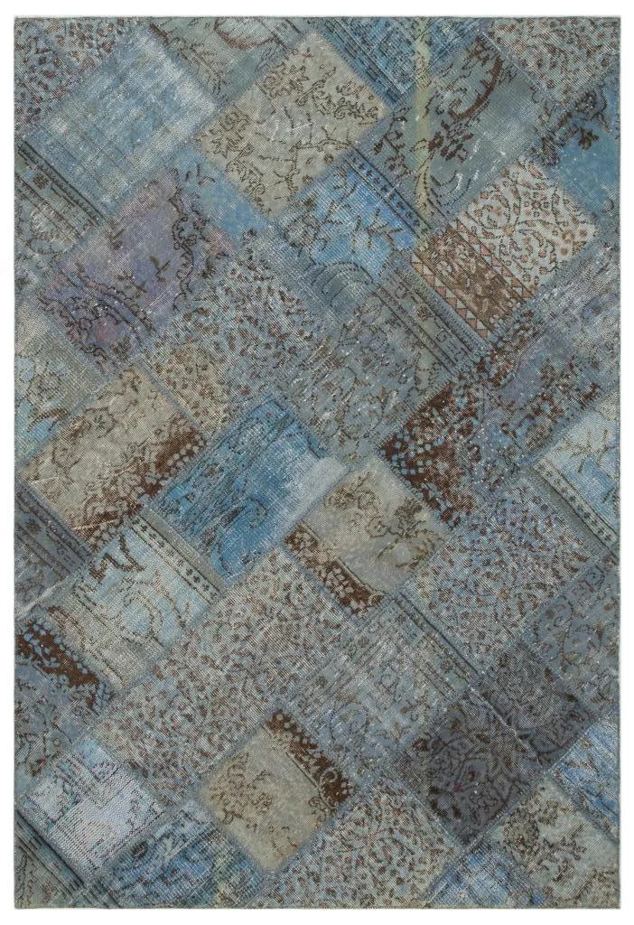Apex Patchwork Halı Mavi 21581 - görsel 1