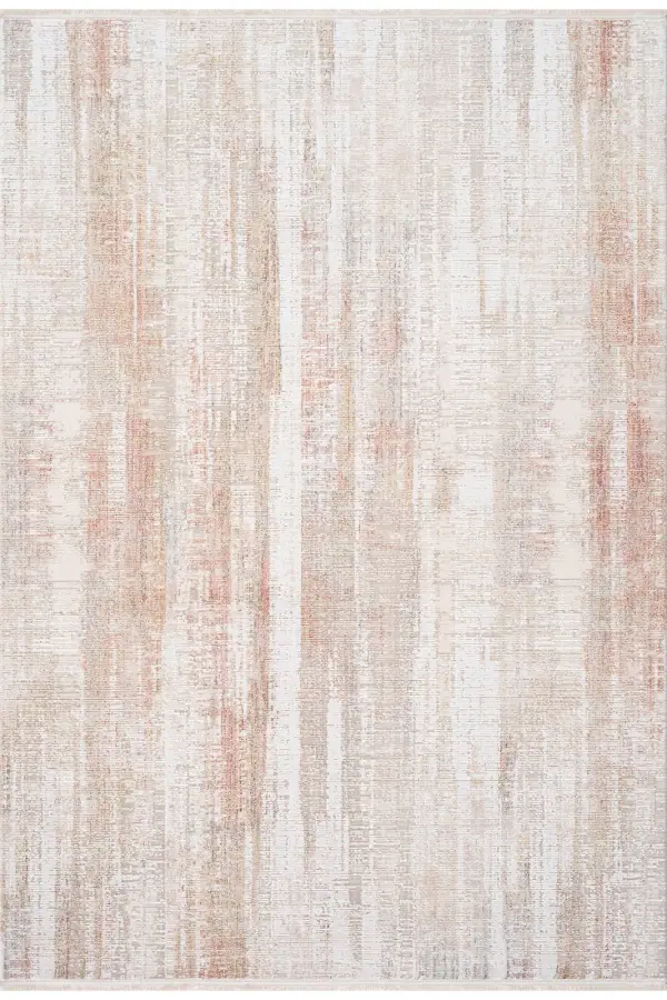 Koza Rust Rust Modern Çizgili Salon Halısı A1234B