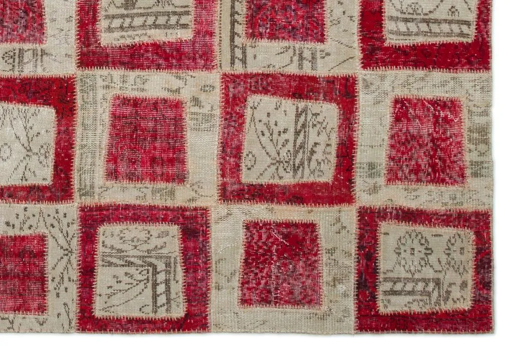 Apex Patchwork Halı Kırmızı 21041 - görsel 5