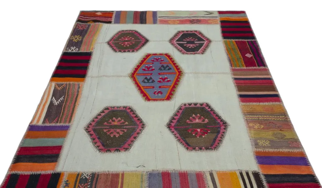 Apex Kilim Patchwork Unique Naturel 25311 - görsel 3