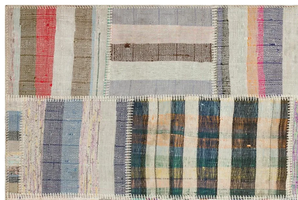 Apex Kilim Patchwork Unique Striped 36341 - görsel 4