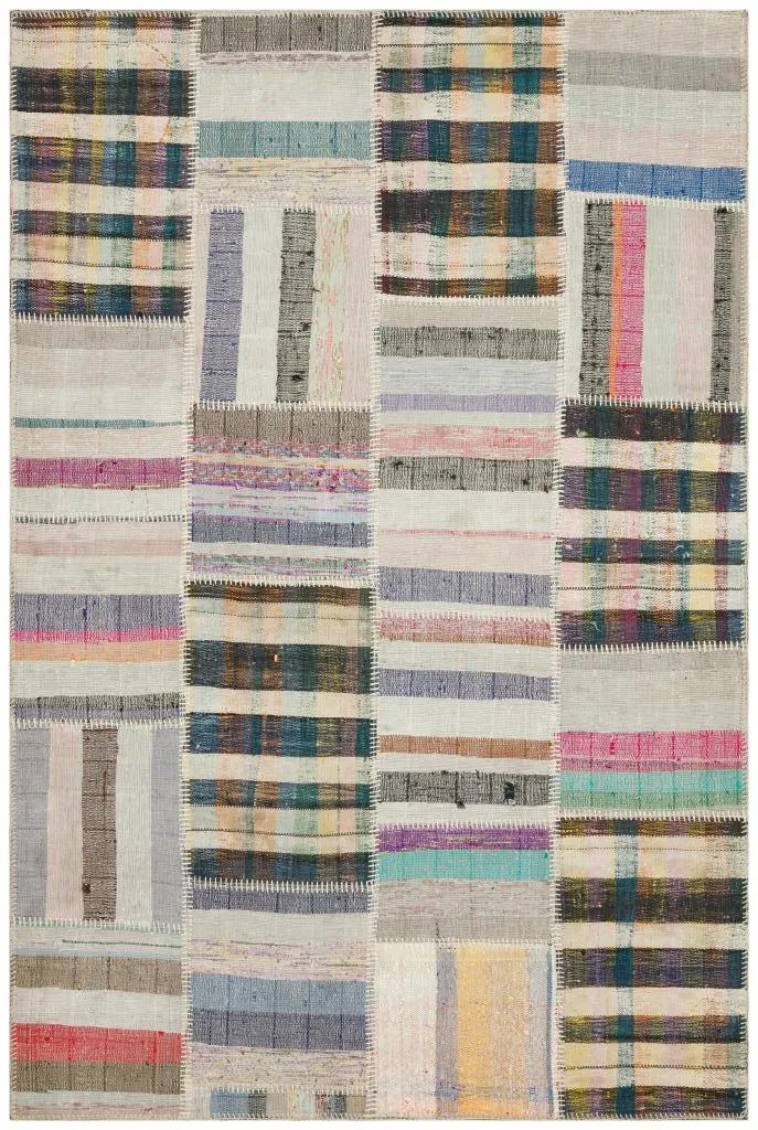 Apex Kilim Patchwork Unique Striped 36341 - görsel 1