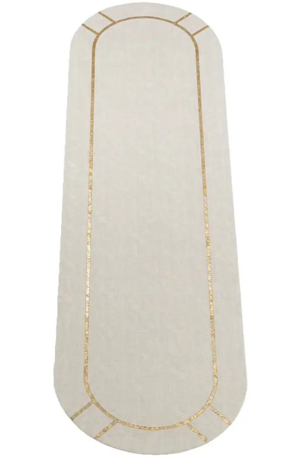 Rono Deri Oval Krem Gold
