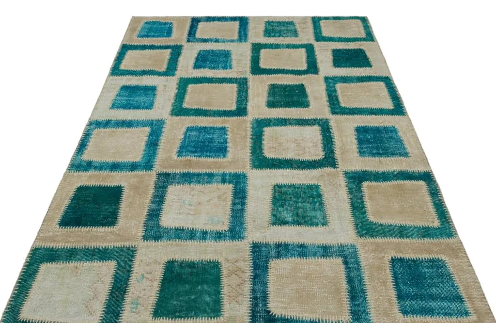 Apex Patchwork Halı Turkuaz 21788 - görsel 3