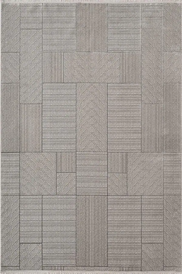 Saten Quatro QU015A Gri Kesme Halı