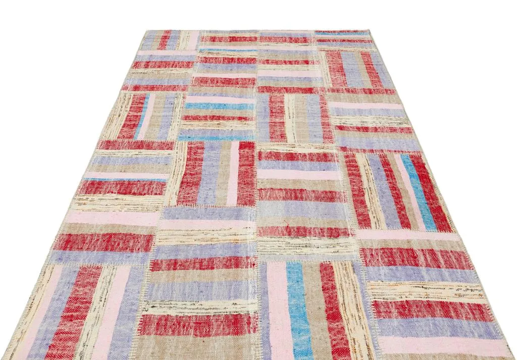 Apex Kilim Patchwork Unique Striped 36348 - görsel 3