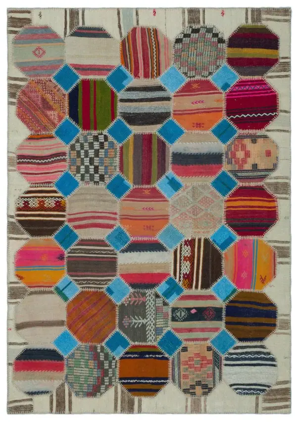 Apex Kilim Patchwork Unique Naturel 25287