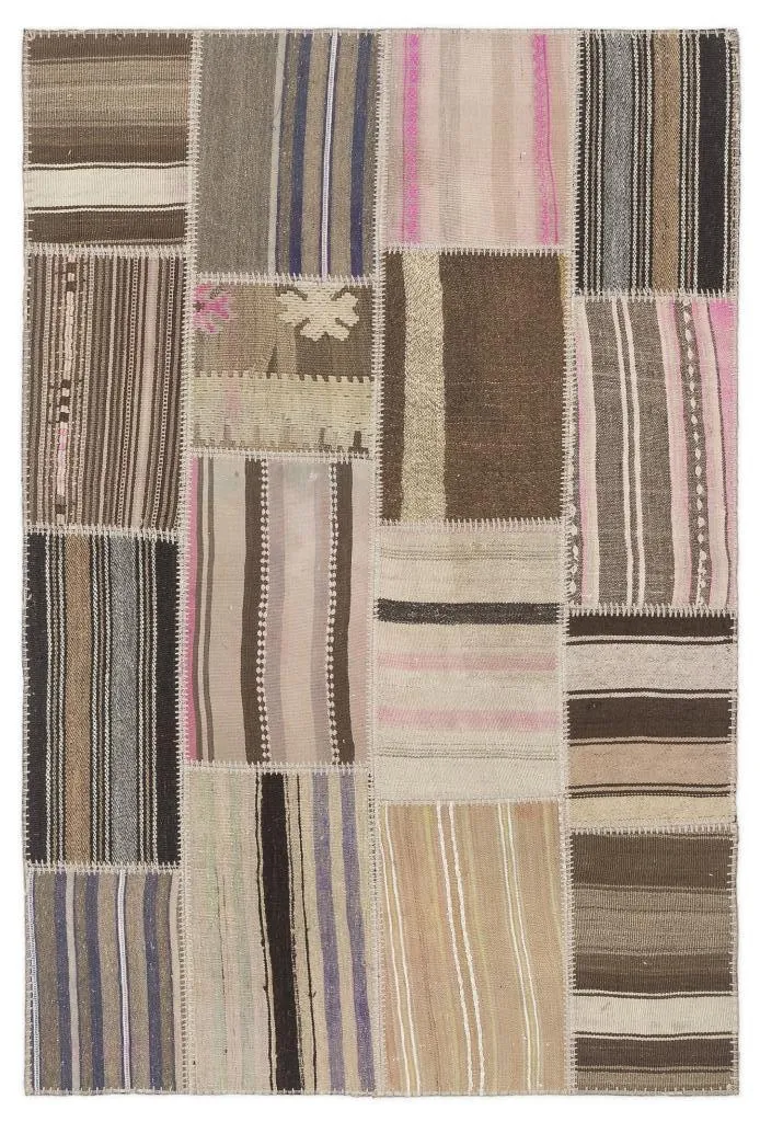 Apex Kilim Patchwork Unique Striped 1486 - görsel 1