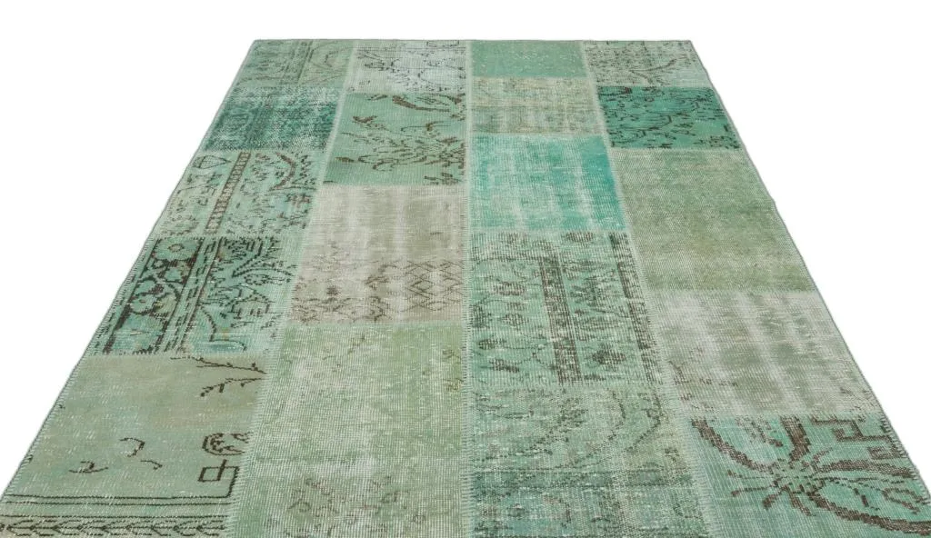 Apex Patchwork Halı Yeşil 20771 - görsel 3