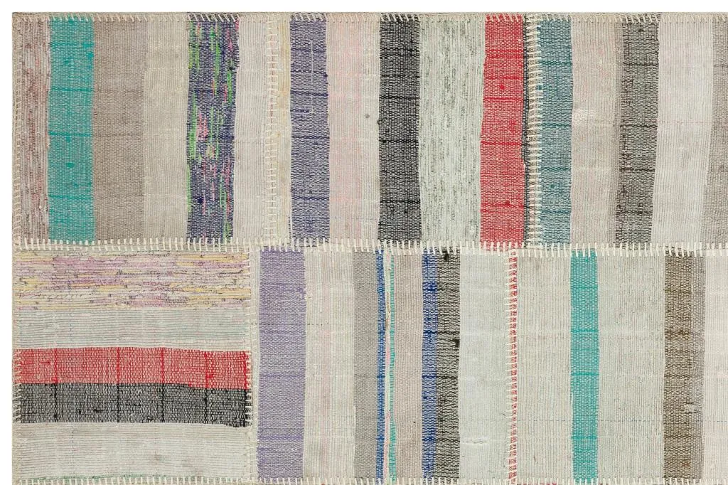 Apex Kilim Patchwork Unique Striped 36357 - görsel 4