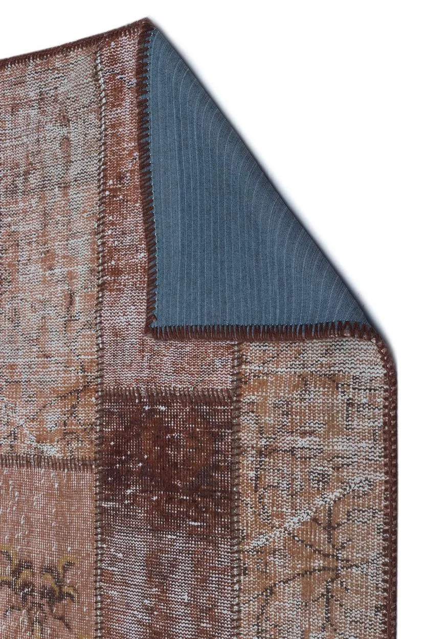 Apex Patchwork Halı Kahve 24745 - görsel 2