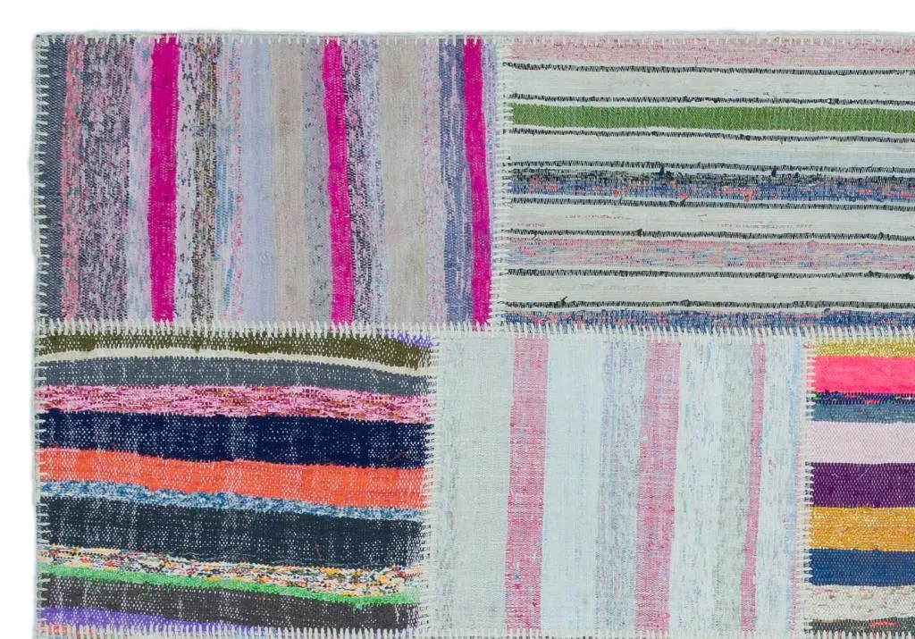 Apex Kilim Patchwork Unique Striped 25493 - görsel 5